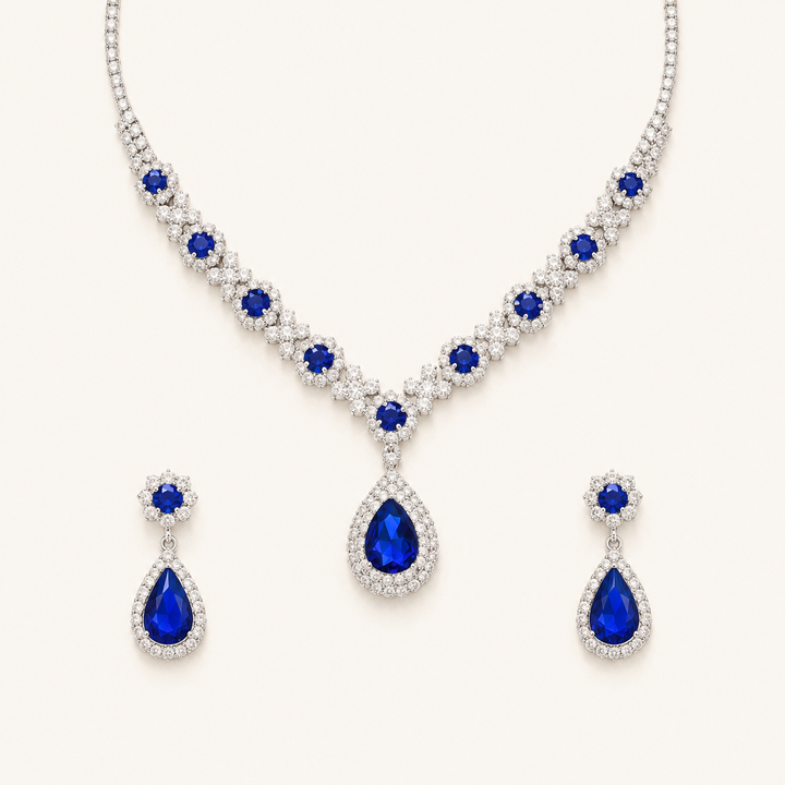 Marisa White Gold Sapphire Set