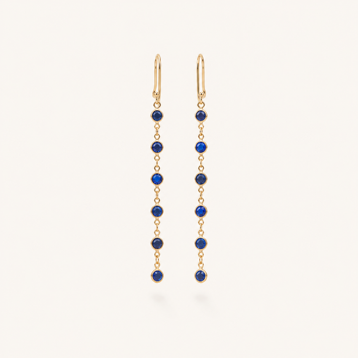 Sabina Gold Sapphire Earrings