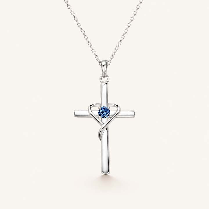 Selah White Gold Sapphire Necklace