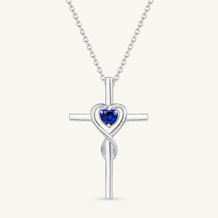 Hope White Gold Sapphire Necklace