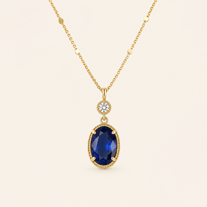 Kiera Gold Sapphire Necklace
