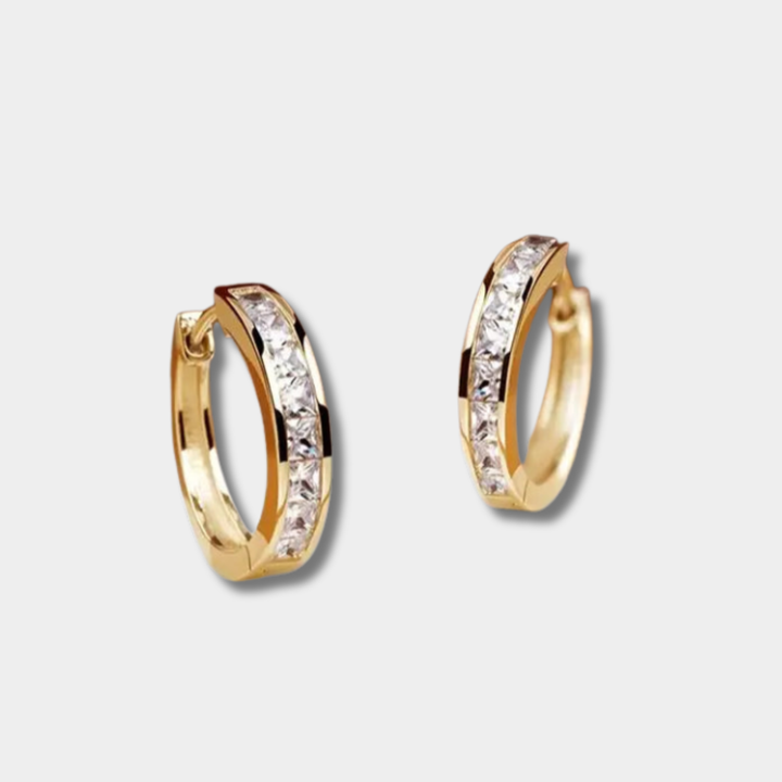 Pavlina - Elegant Gold Earrings with Crystals