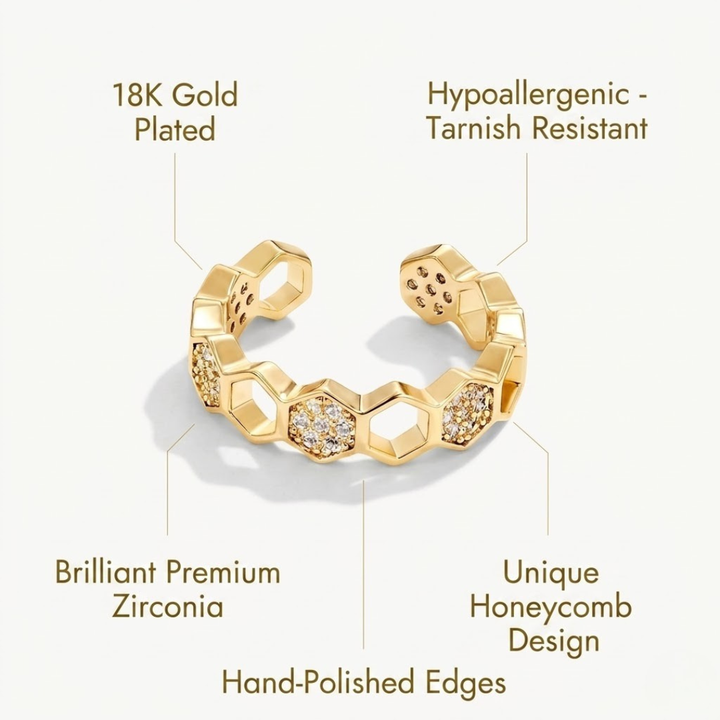 Friedrika – Gold Ring with Pearl Accents.