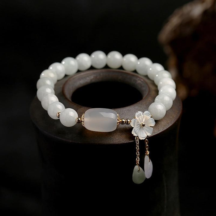 Emerald Jade Stone &amp; Agate Bracelet