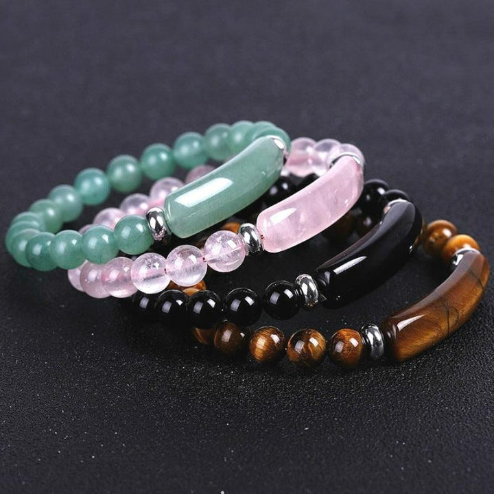 Natural Crystal &amp; Agate Stone Bracelets