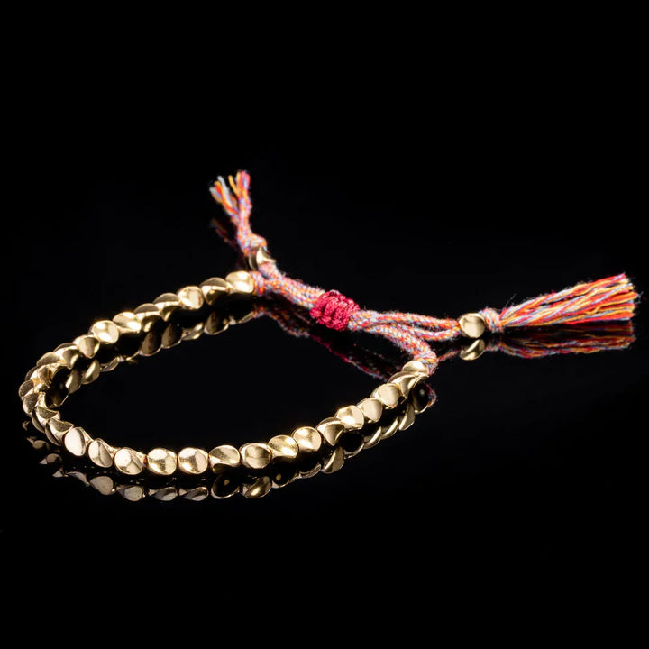 Tibetan Copper Beads Bracelet Handmade - For Healing, Strength &amp; Protection