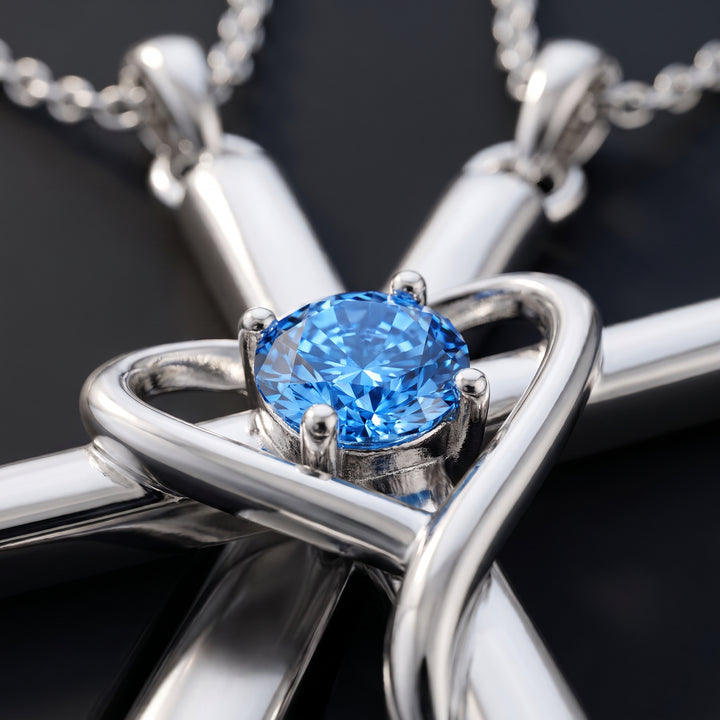 sapphire-cross-necklace-white-gold M