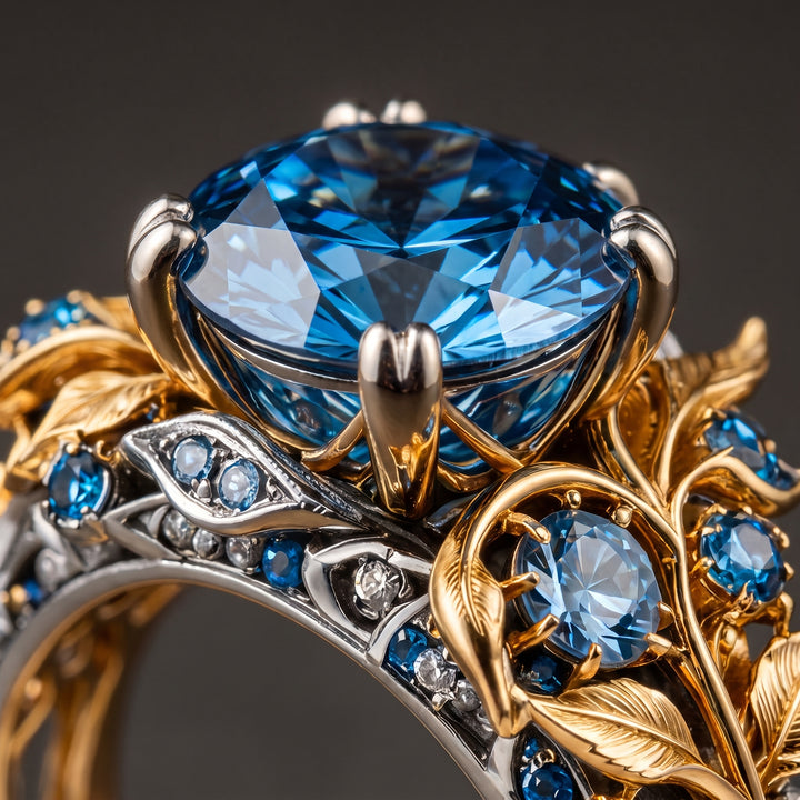 gold-blue-topaz-vintage-ring M