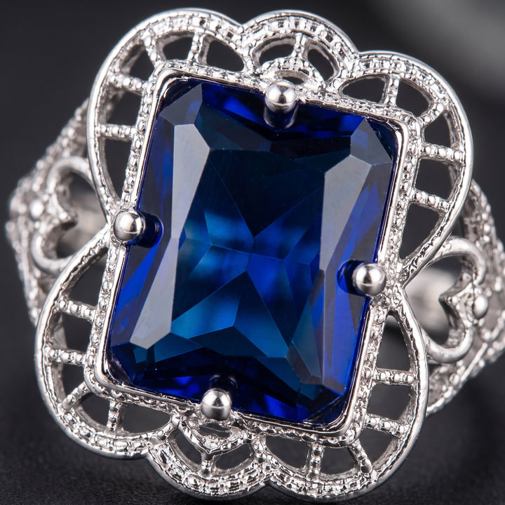 vintage-blue-zirconia-hollow-silver-ring M