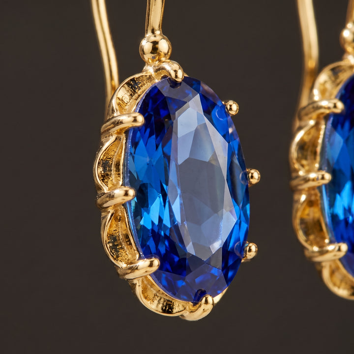 golden-blue-bloom-earrings M
