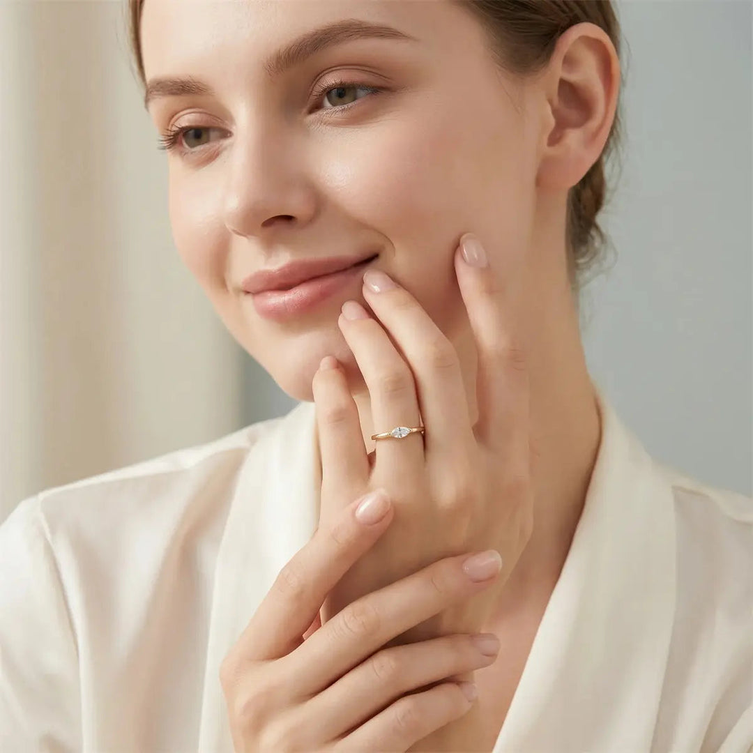 Minimal Marquise Thin Band Ring