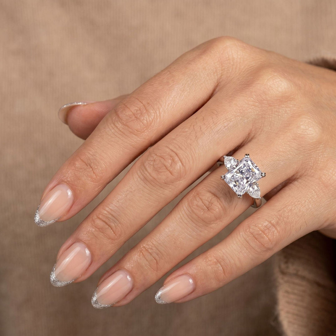Eternal Ice Cushion Three-Stone Ring
