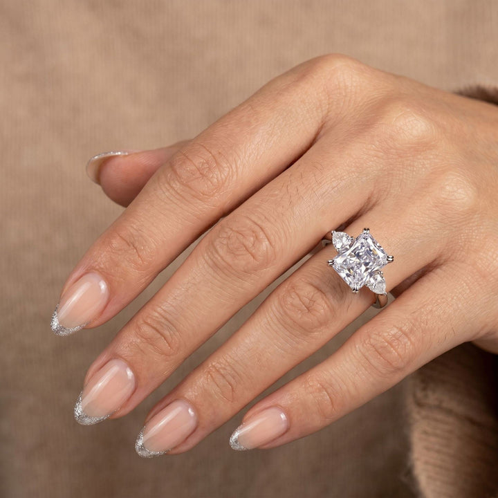 Eternal Ice Cushion Three-Stone Ring