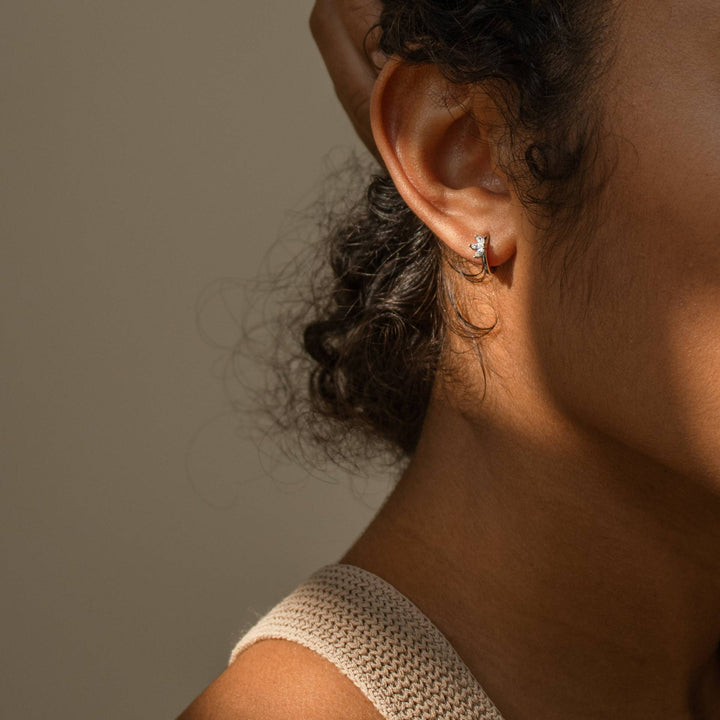 Triple Marquise Moissanite Earrings