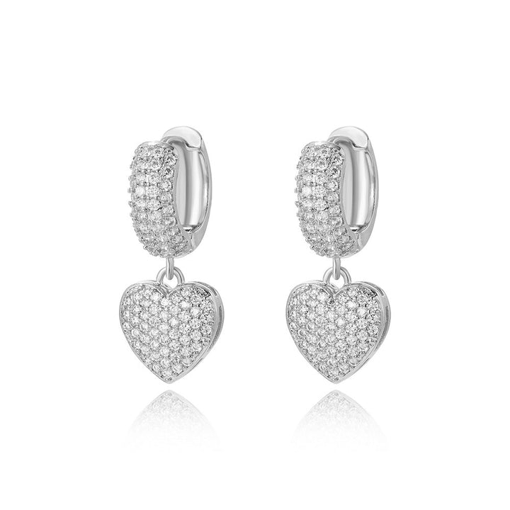 Elegant Heart Drop Earrings