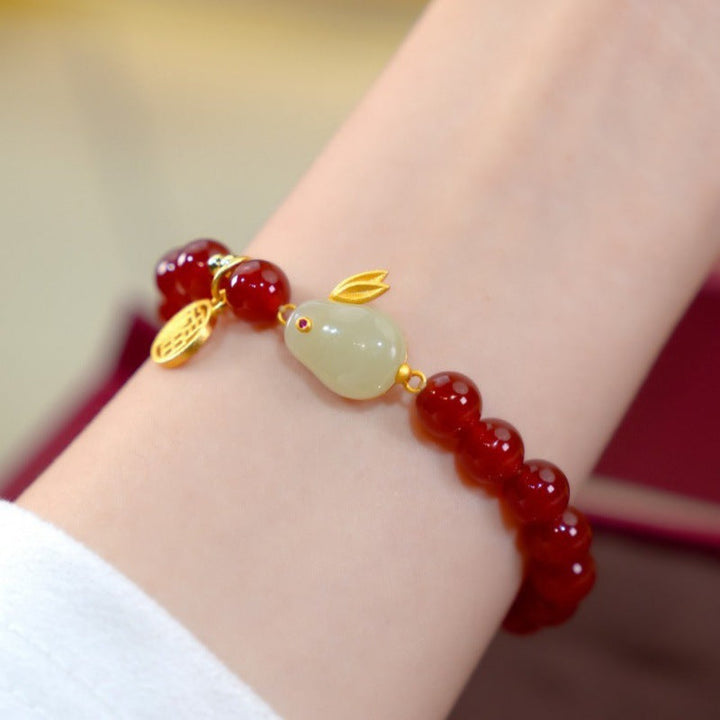 Lucky Rabbit ? Natural Red Agate Bracelet
