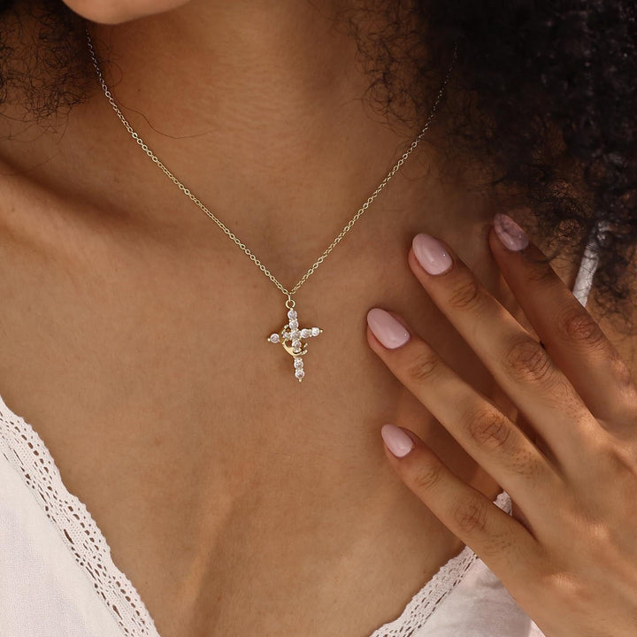 Pavé Cross Pendant Necklace