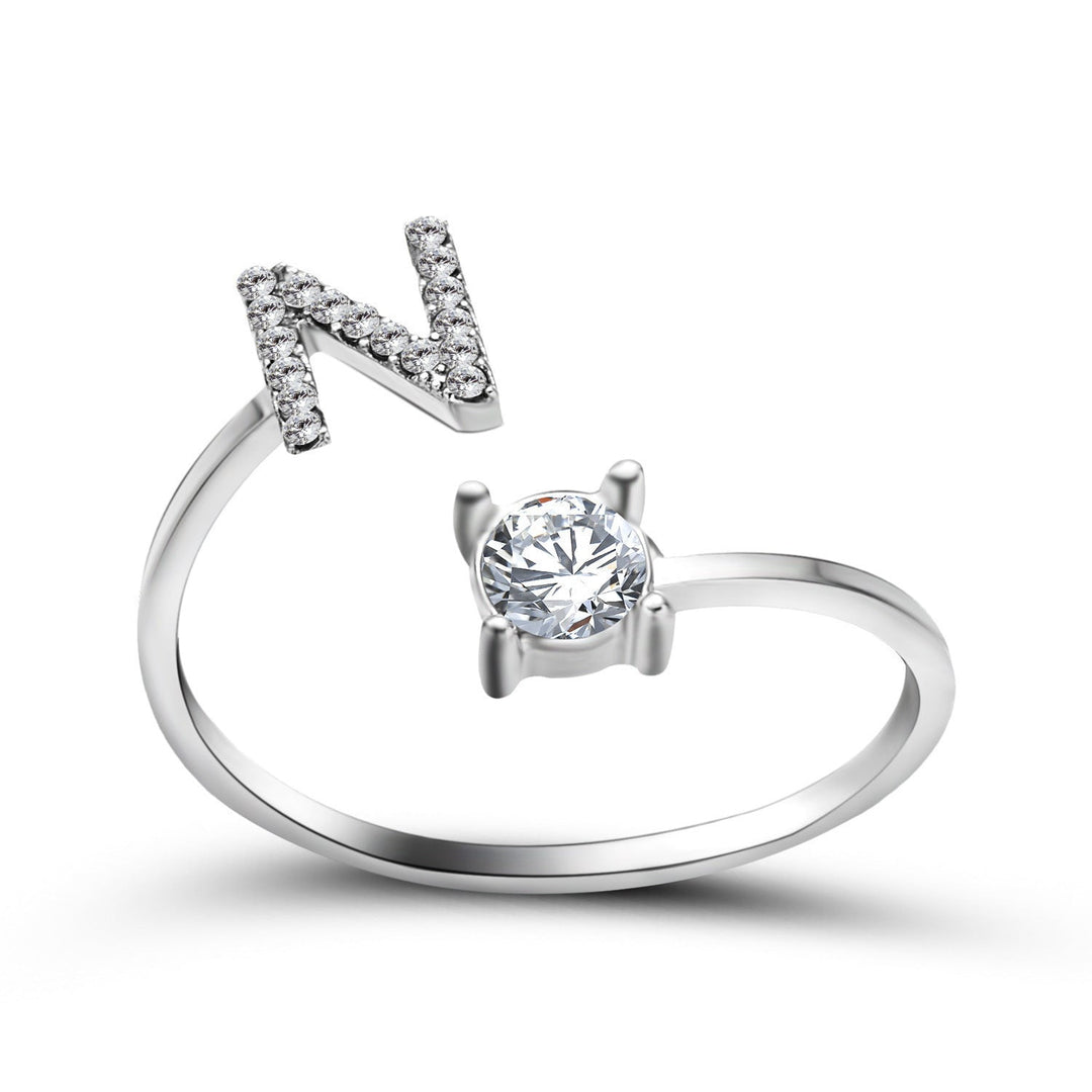 Personalized Initial Letter Ring