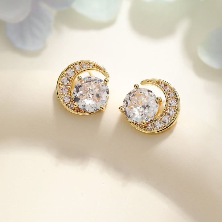 Elegant Sun, Moon &amp; Star Stud Earrings