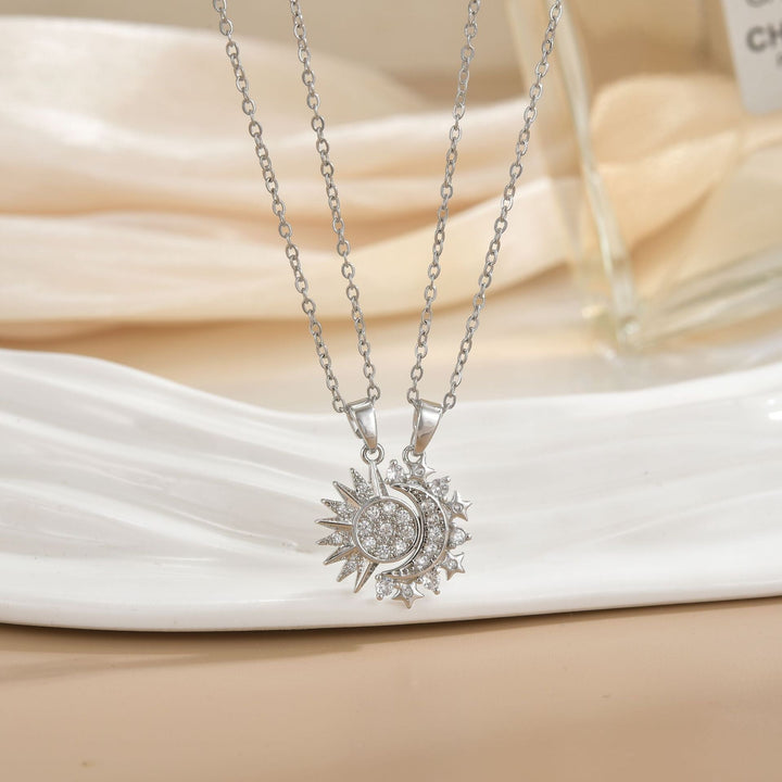 Sun &amp; Moon Necklace Set