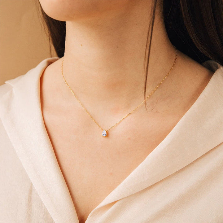 Birthstone Teardrop Necklace