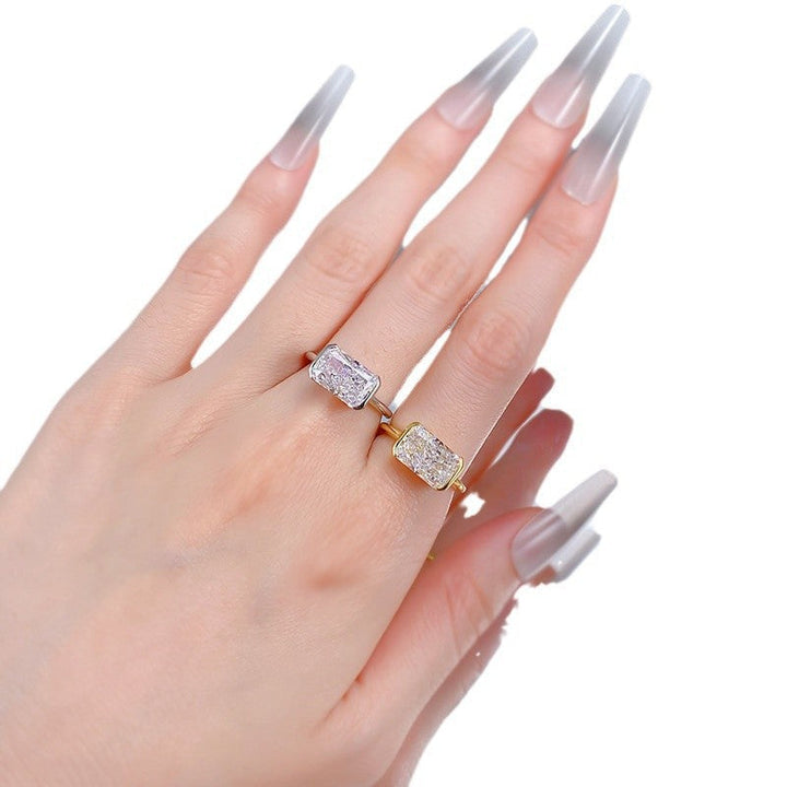 Minimal Emerald Cut Ring