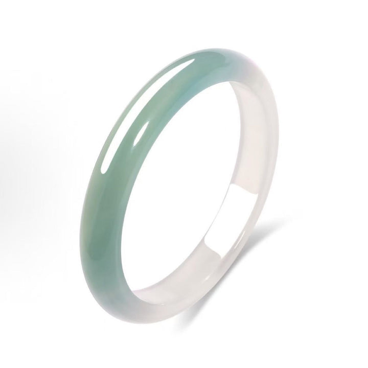 Half Mountain and Half Water Agate Bangle