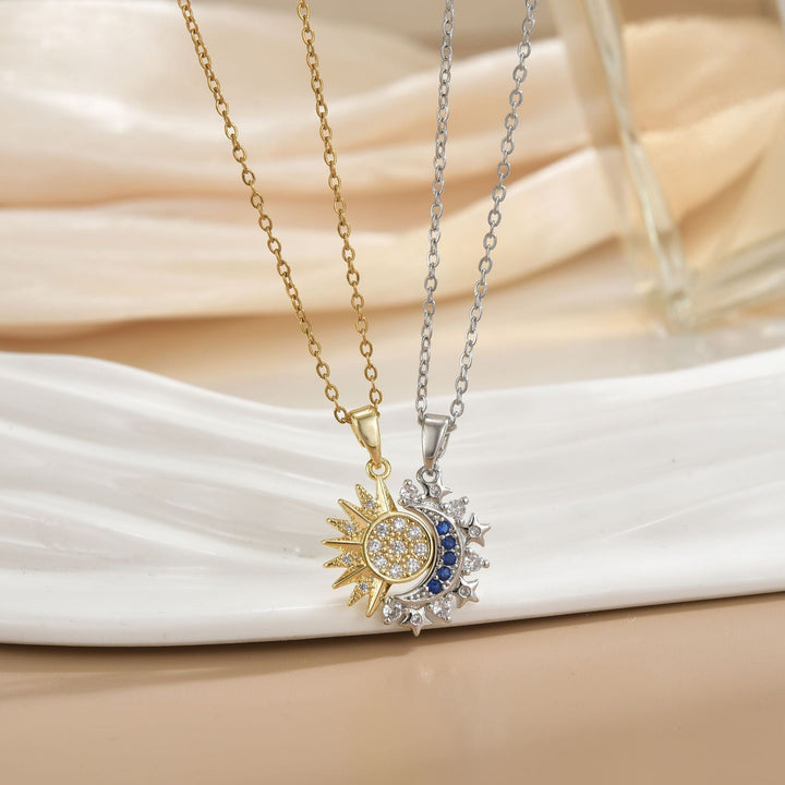 Sun &amp; Moon Necklace Set