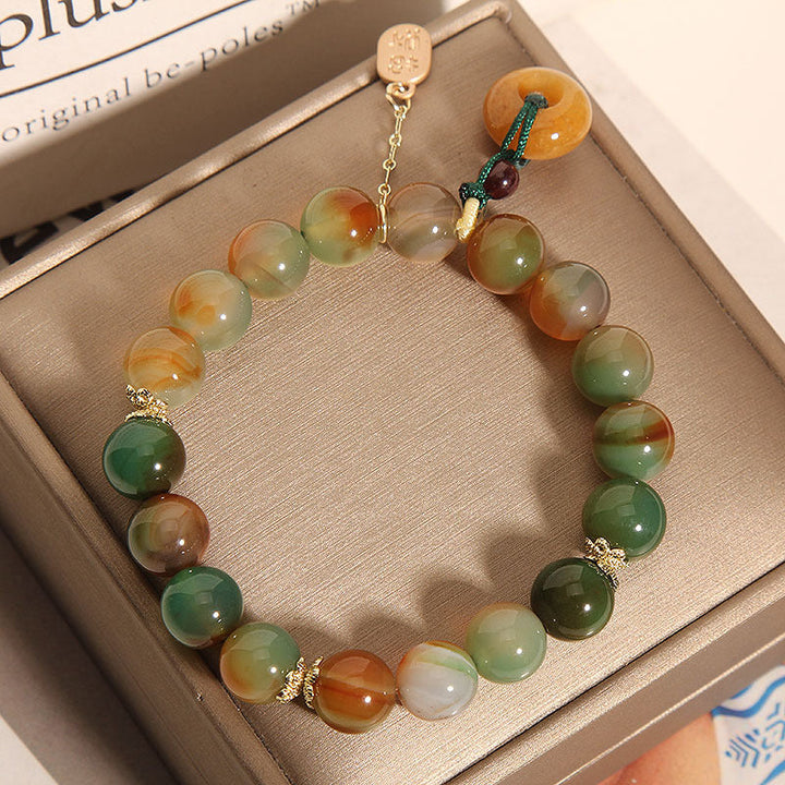 Safety clasp ? Natural colorful agate bracelet