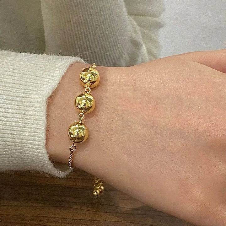 Round Bead Necklace &amp; Bracelet &amp; Earrings