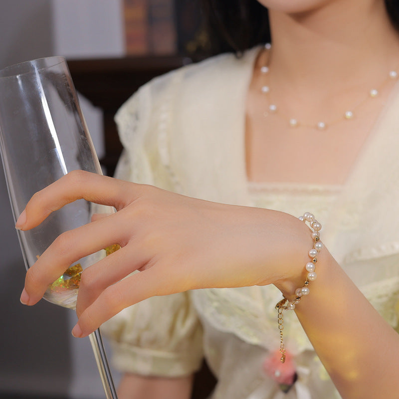 Dewdrop Gleam Pearl Bracelet