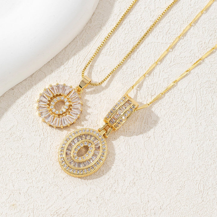 Iced-Out Initial Pendant Necklace