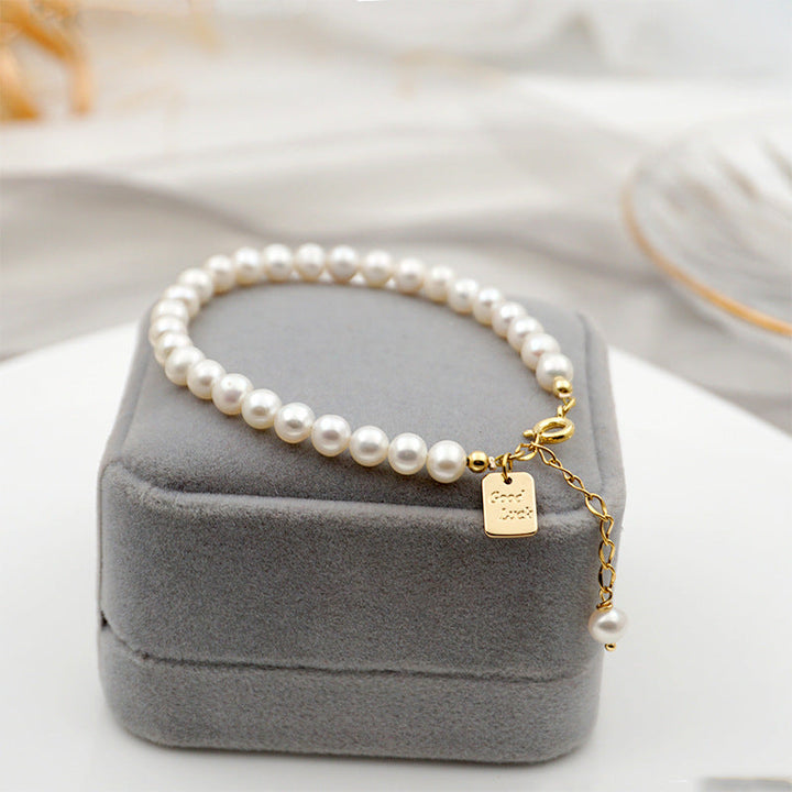 Good Luck Tag ? Natural Freshwater Pearl Bracelet