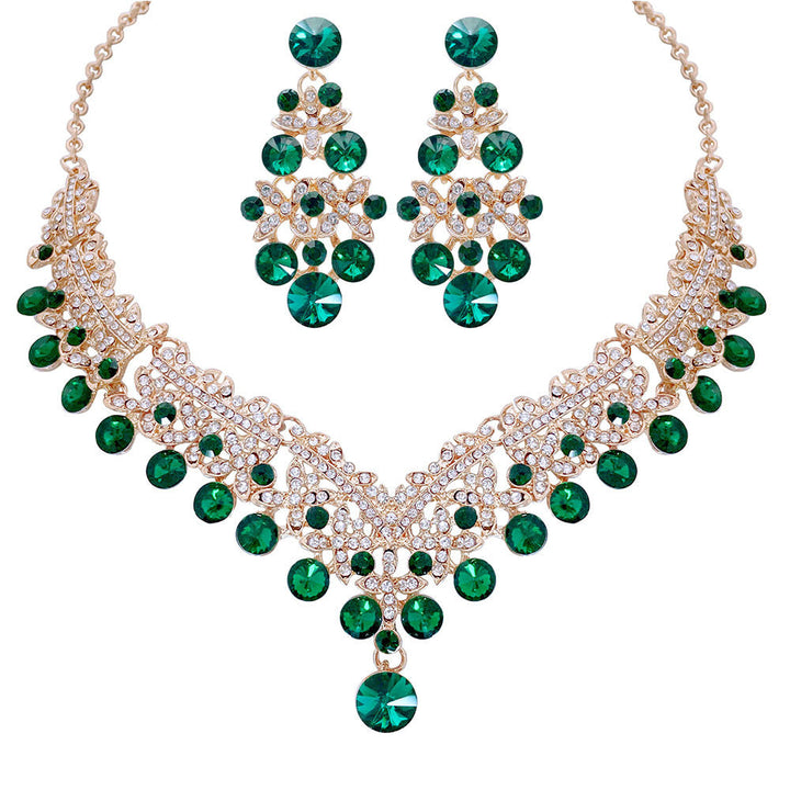 Natural Gemstone Necklace &amp; Earrings Set