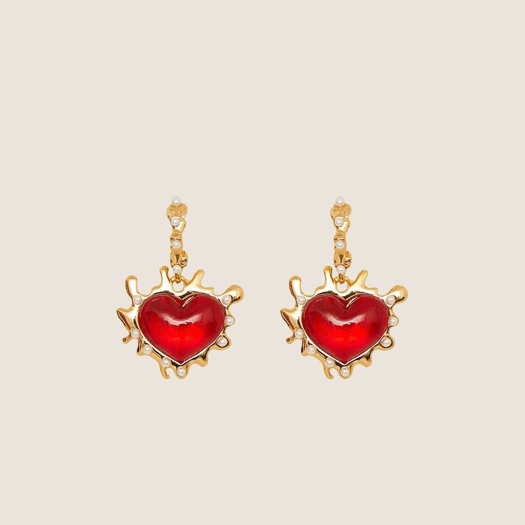 Flame Heart Earrings