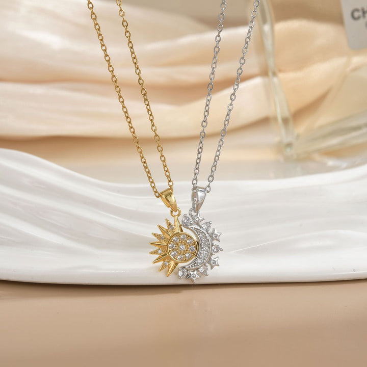 Sun &amp; Moon Necklace Set