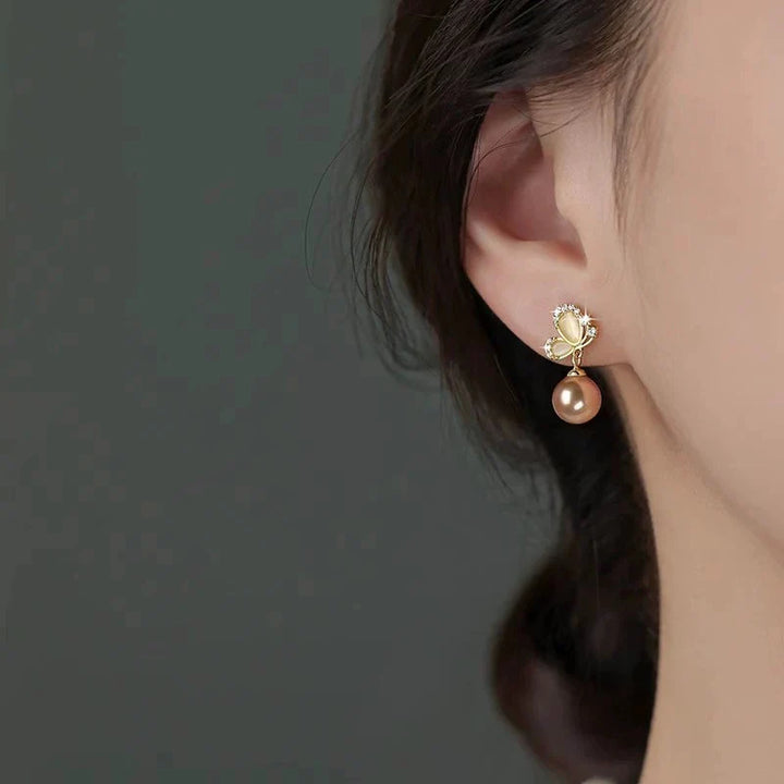 Butterfly Pearl Earrings