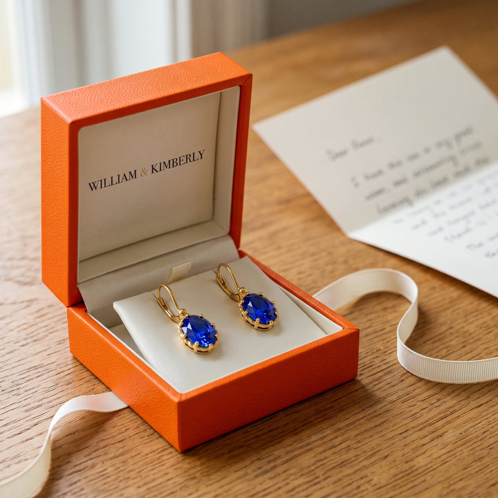 gold-sapphire-drop-earrings P