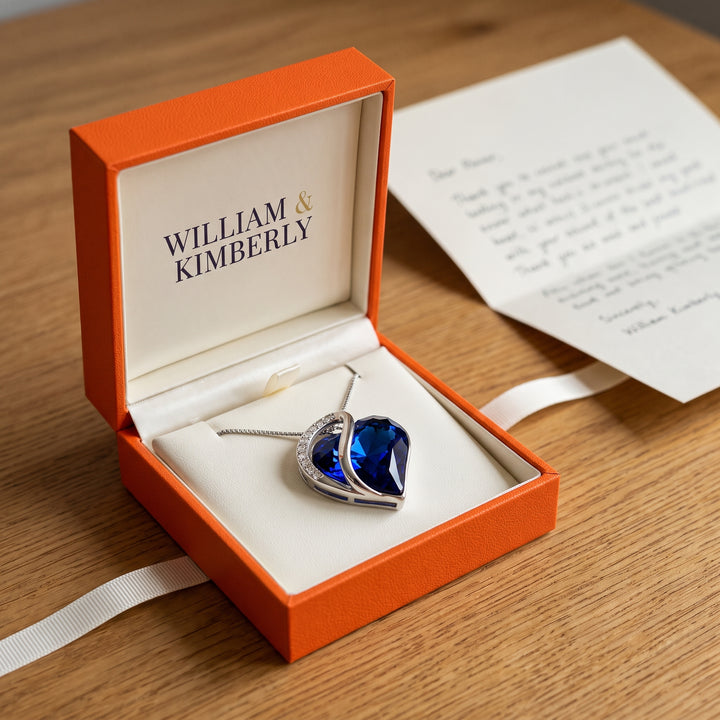 silver-sapphire-heart-necklace P