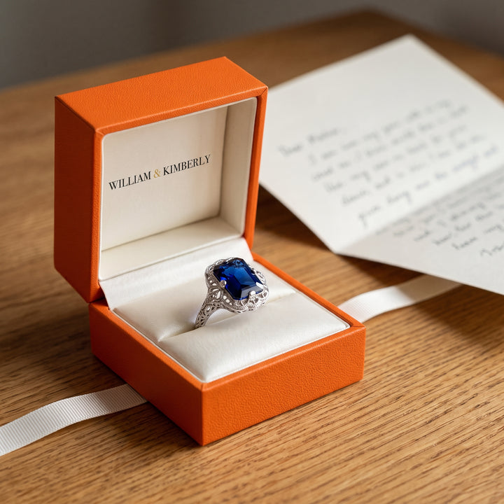 vintage-inlaid-blue-glass-silver-ring P