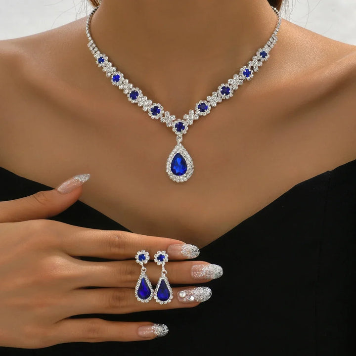 Marisa White Gold Sapphire Set