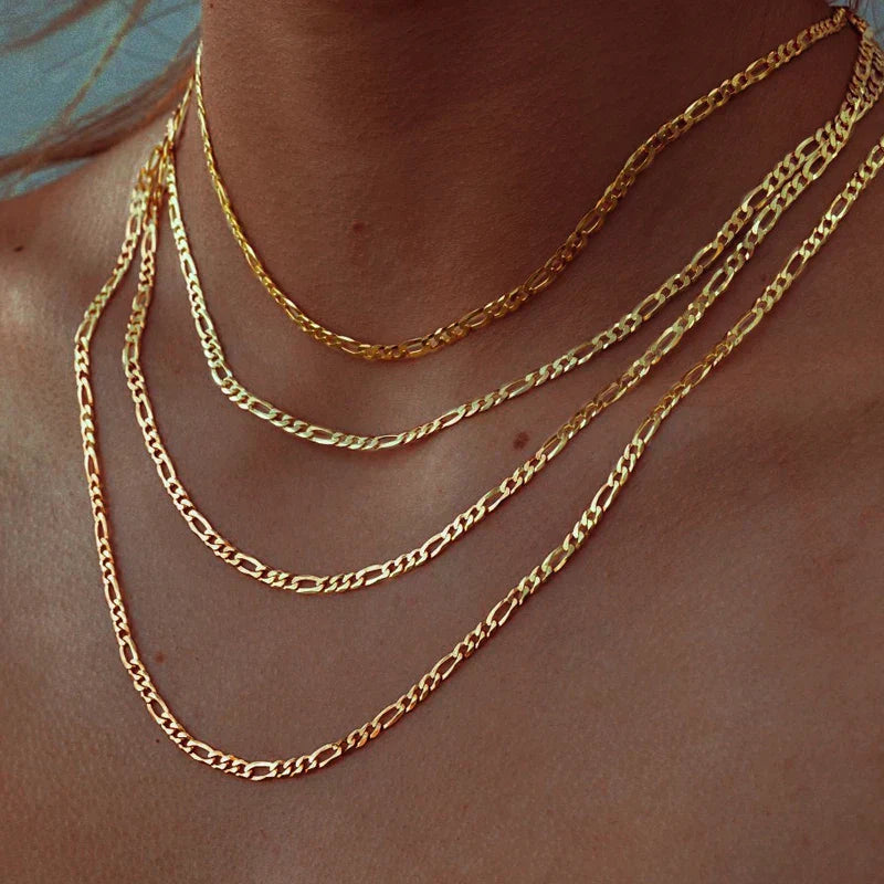 Valerie – Simple Link Structure Gold Necklace