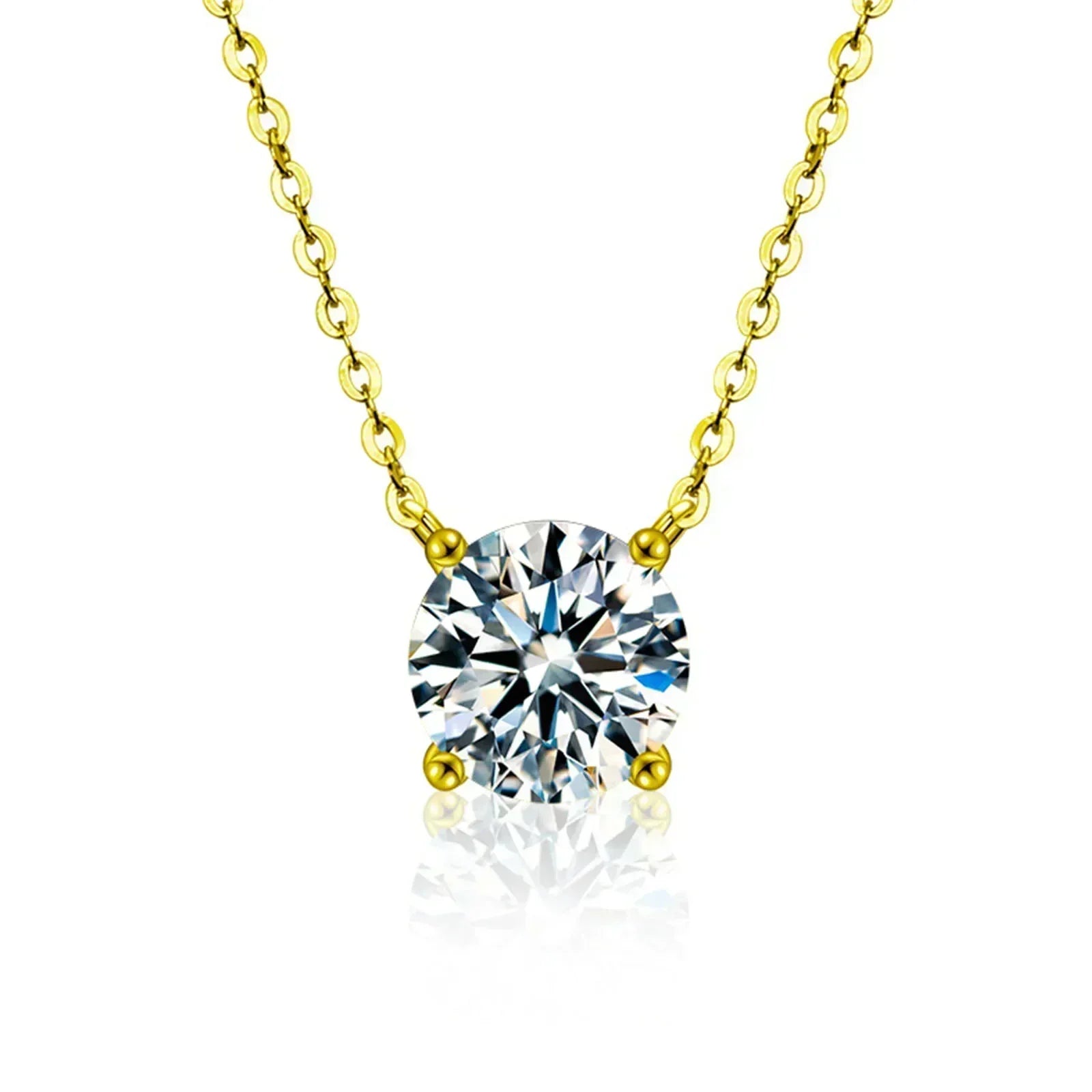 Rafaela - Zircon Necklace with 18K Gold Plating on Sterling Silver