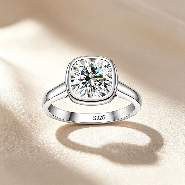 Bezel Solitaire Moissanite Ring Series