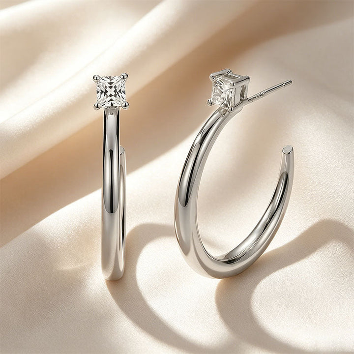 Minimalist C-Shaped Open Stud Earrings