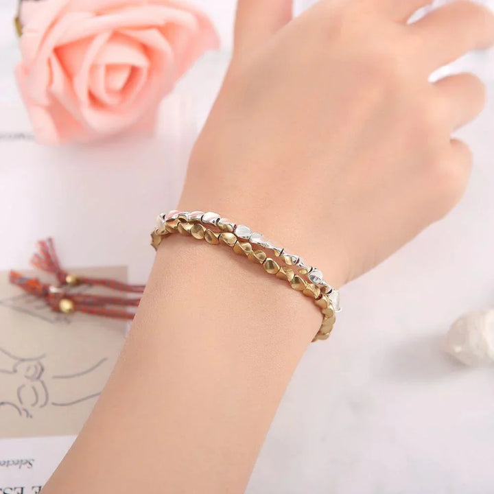 Tibetan Copper Beads Bracelet Handmade - For Healing, Strength &amp; Protection