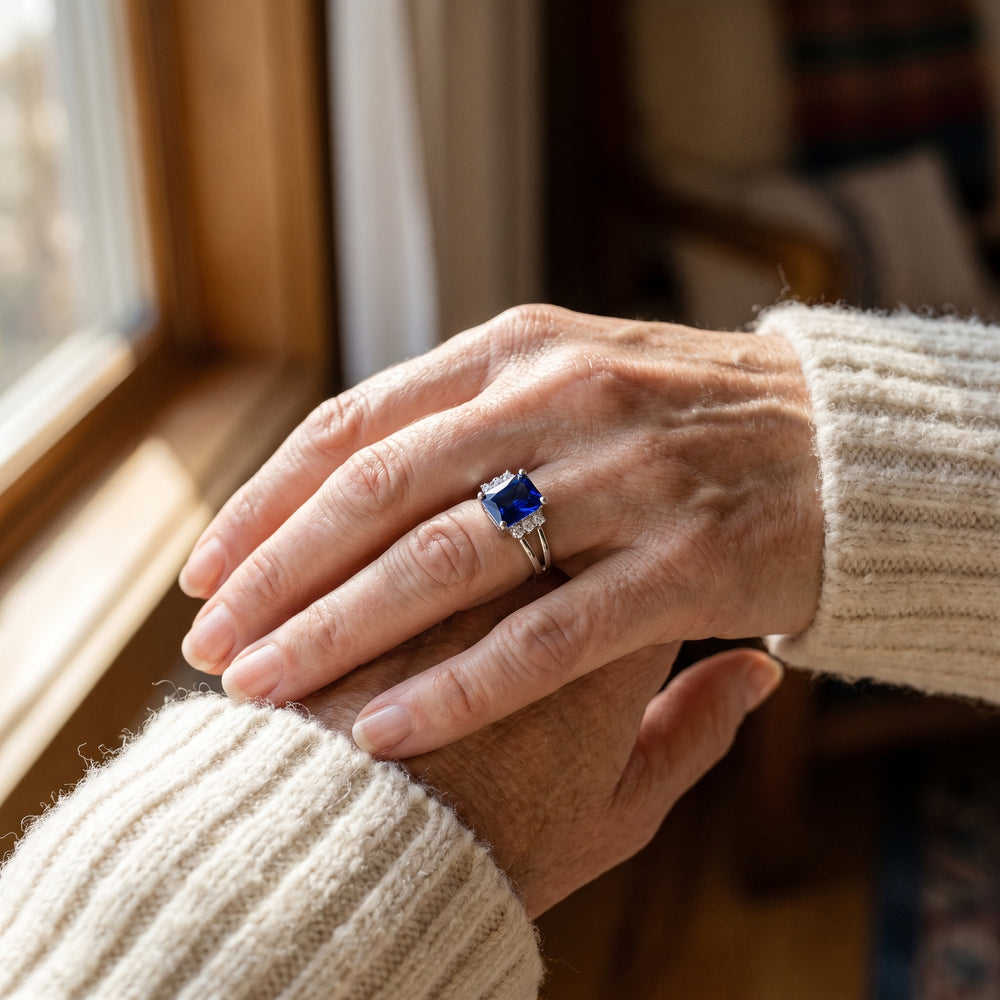 octagon-cut-sapphire-ring W