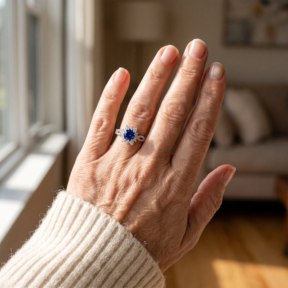 crystal-sapphire-flower-ring-white-gold W