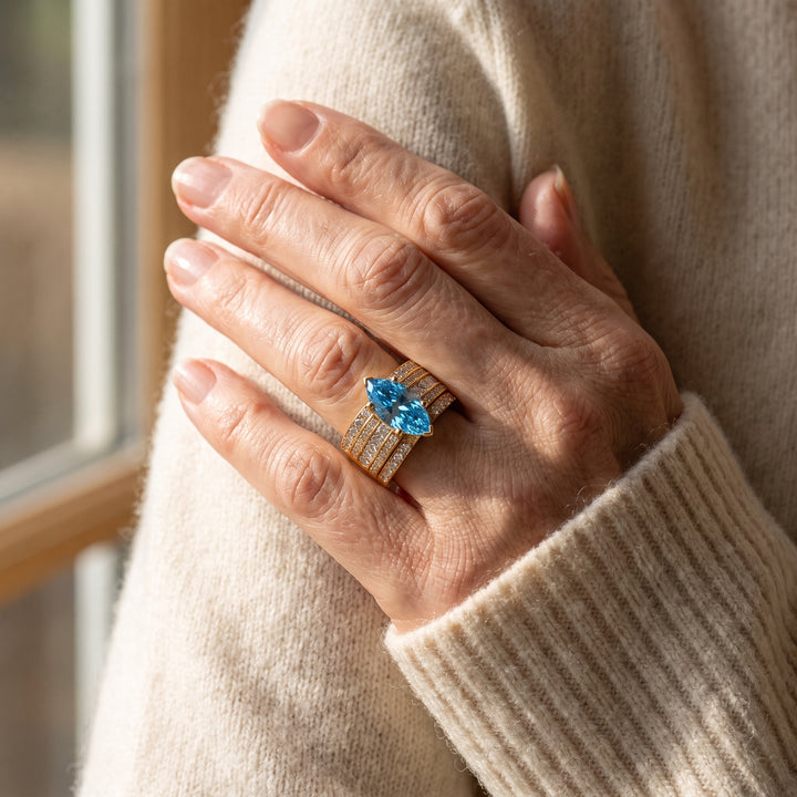 blue-marquise-crystal-gold-wide-band-ring W