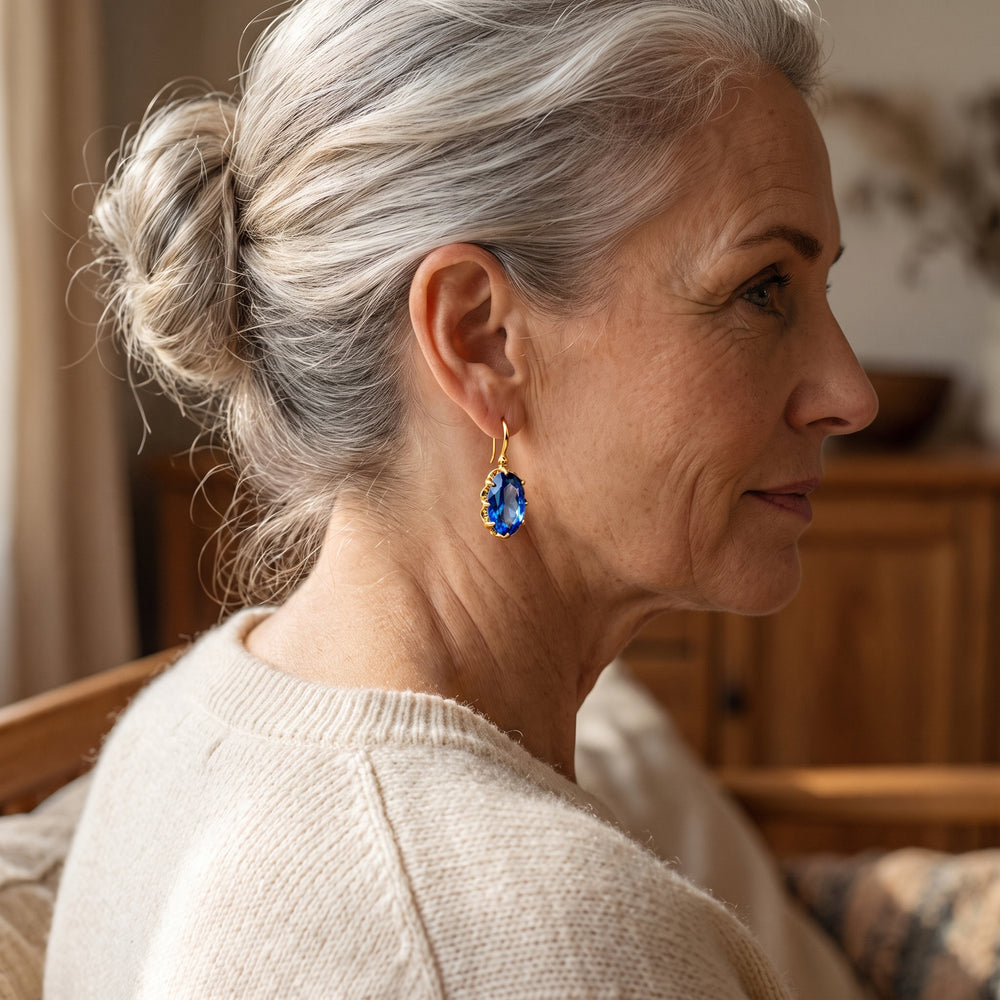 golden-blue-bloom-earrings W